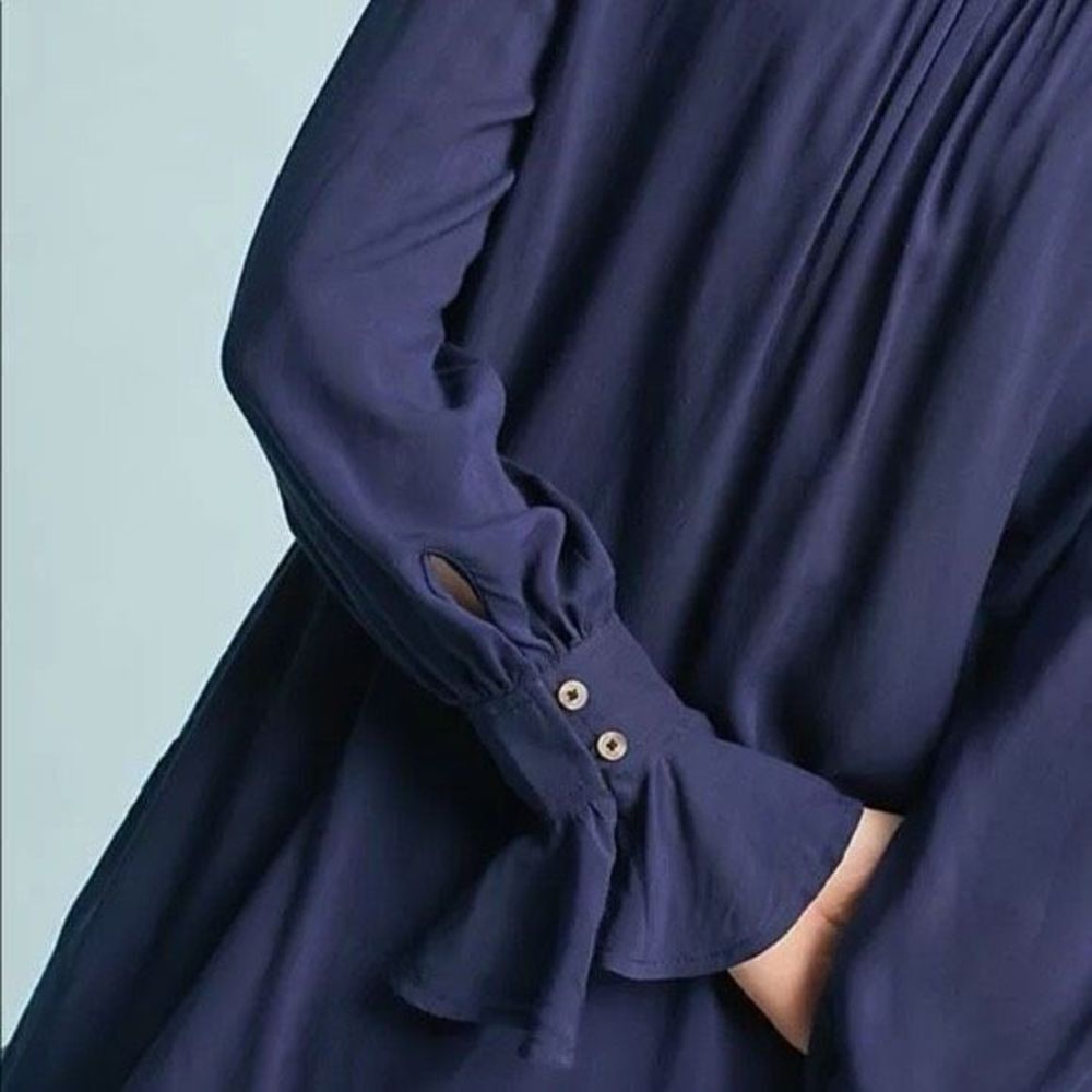 ✨Anthro Maeve Ruffled-Cuff Button Down Top✨ - Picture 3 of 11